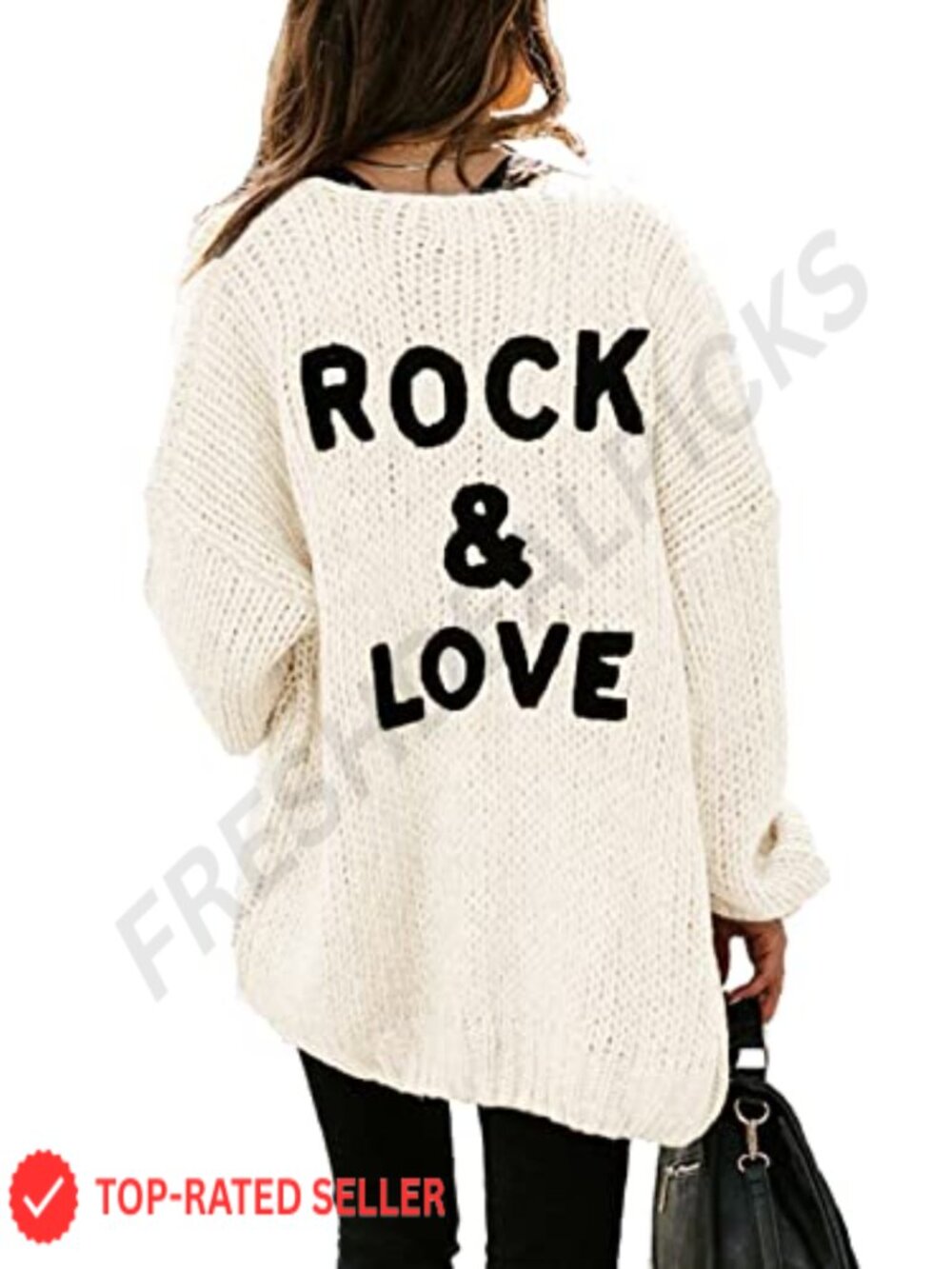 Open Front Long Sleeve Knit Cardigan Sweater Loose Draped